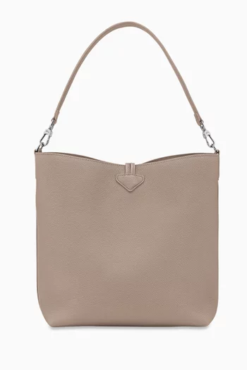 Medium Le Roseau M Hobo Bag in Leather