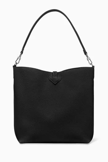 Medium Le Roseau M Hobo Bag in Leather