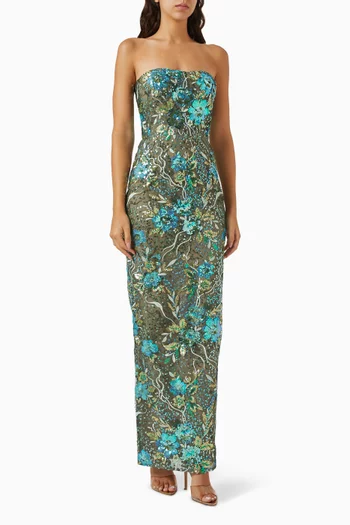 Dahlia Sequin-embellished Maxi Dress