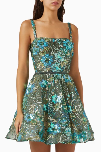 Mademoiselle Sequin-embellished Mini Dress