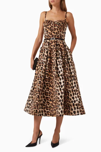 Inara Leopard Midi Dress