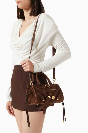 Nano Zouzou Top-handle Bag in Suede