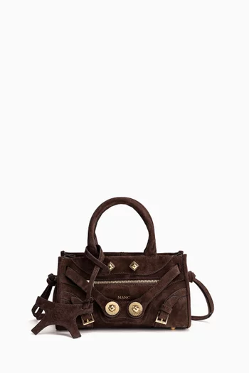Nano Zouzou Top-handle Bag in Suede