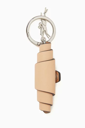 Croissant Keyring in Leather