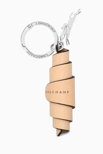 Croissant Keyring in Leather