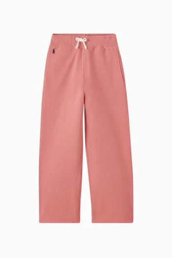 Logo Wide-leg Sweatpants in Cotton-blend