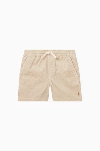 Logo Shorts in Velvet