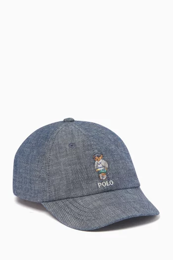 Bear Ball Cap in Chambray