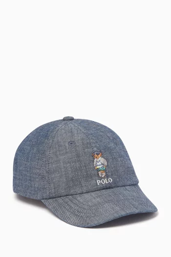 Bear Ball Cap in Chambray
