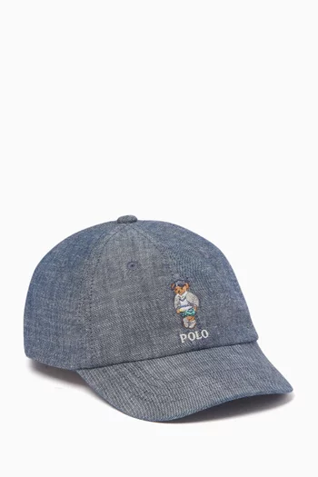 Bear Ball Cap in Chambray