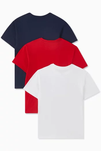 Logo T-shirt in Cotton, Set of 3