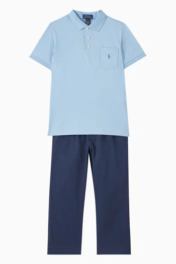Logo Polo Shirt in Cotton