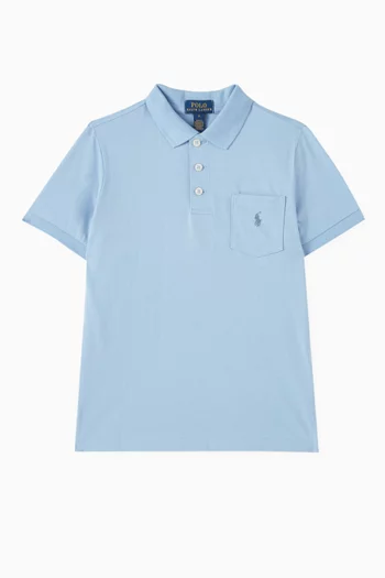 Logo Polo Shirt in Cotton