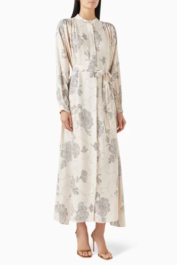 Ritz Printed Maxi Dress in Rayon Viscose