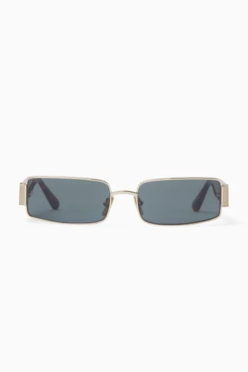 Kaia Rectangle Sunglasses in Gold-plated Titanium & Acetate