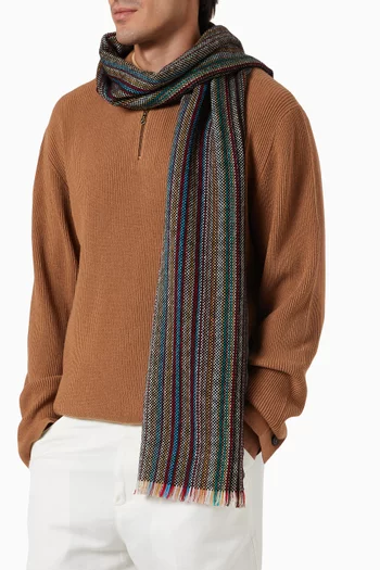 Signature Stripe Scarf in Merino Wool