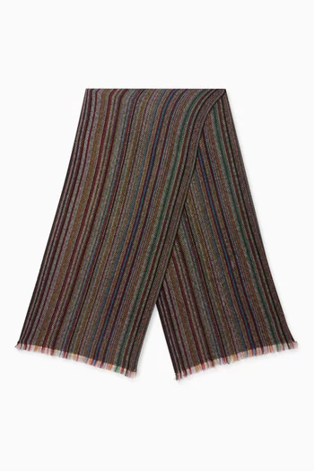 Signature Stripe Scarf in Merino Wool