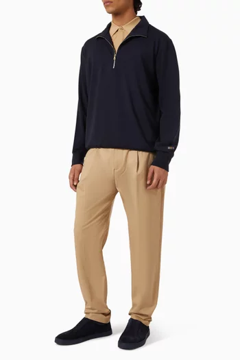 Half-zip Sweater in Lyocell-cotton