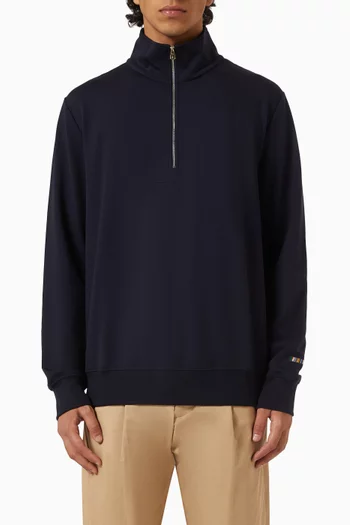 Half-zip Sweater in Lyocell-cotton