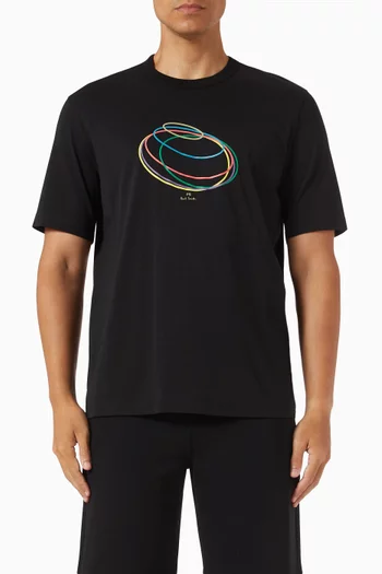 تي شيرت بطبعة قطن