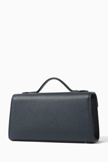 Symmetry Pochette Top-handle Bag in Grained Leather