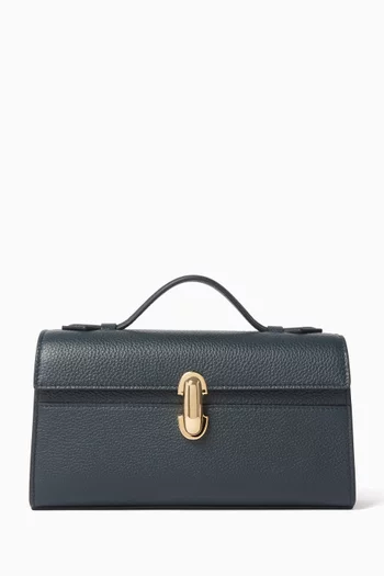 Symmetry Pochette Top-handle Bag in Grained Leather