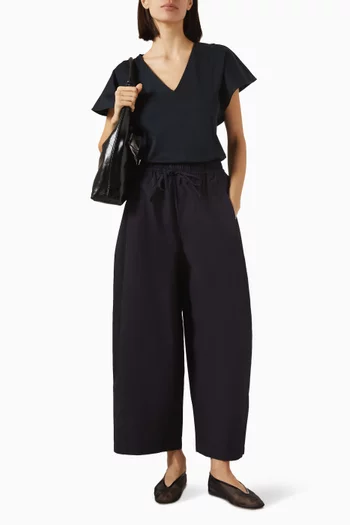 Petal-sleeve Top in Cotton