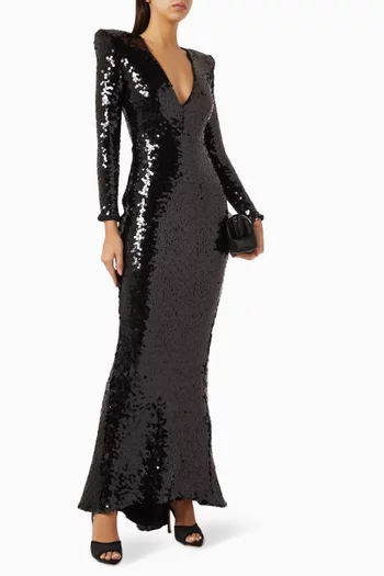 Aelita Sequin-embellished Gown