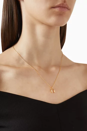 Dream Big Pendant Necklace in Gold-tone Brass