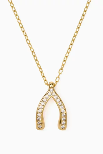 Dream Big Pendant Necklace in Gold-tone Brass