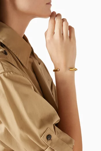 Sculpted Cuff in Two-tone Brass