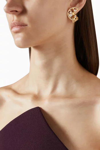 أقراط ستيتمنت بتصميم ملفوف نحاس بلون ذهبي