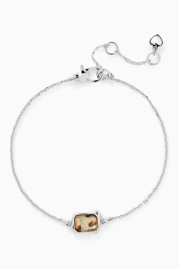 سوار مولتن مرصع بالكريستال نحاس بلون فضي