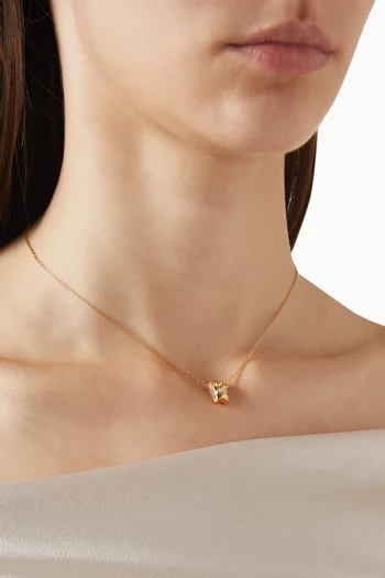 Happy Fr-day Pendant in Gold-tone Brass