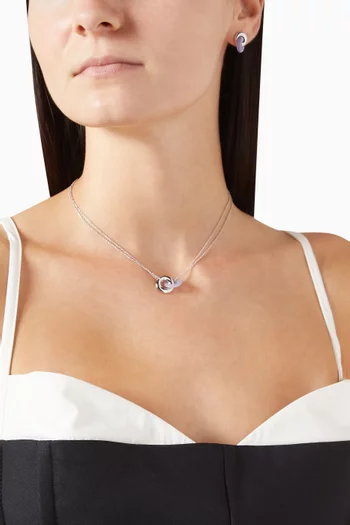 Interlock Pendant in Resin & Silver-tone Brass