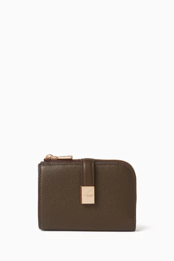 Deco Compact Wallet in Leather