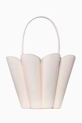 The Spade Flower Bucket Bag in Leather