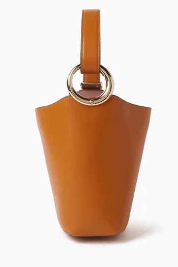 Halo Mini Bucket Bag in Glazed Leather