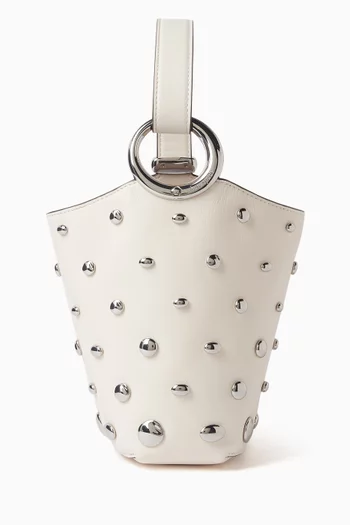 Halo Mini Bucket Bag in Studded Leather