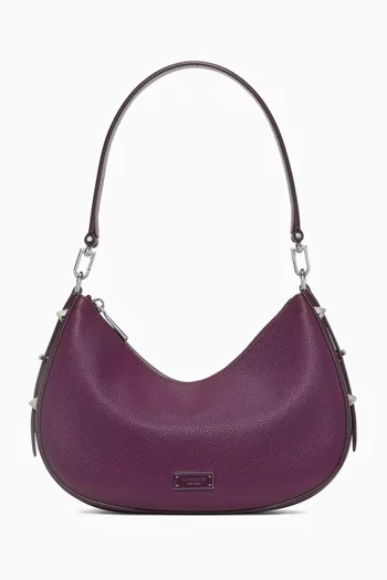 Small Liv Hobo Shoulder Bag in Leather