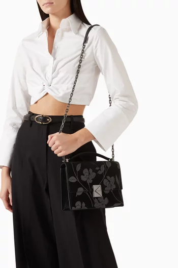 Deco Shoulder Bag in Suede