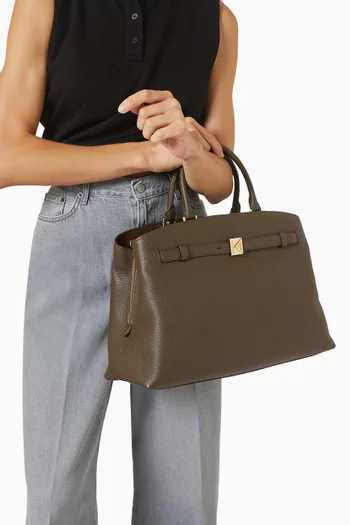 Deco Work Tote Bag in Leather