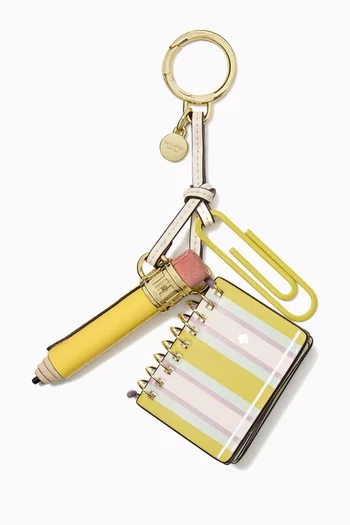 Charmed Pencil Bag Charm in Leather
