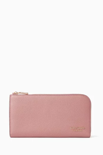 Devin Zip-around Continental Wallet in Leather