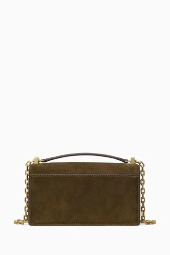 Deco Shoulder Bag in Suede