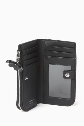 Small Devin Bifold Wallet in Glazed Leather