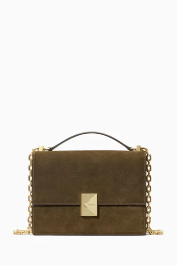 Deco Shoulder Bag in Suede