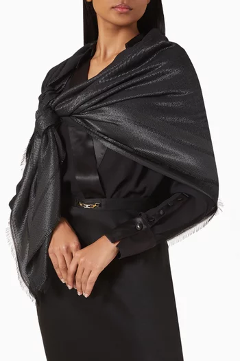 Logo Scarf in Viscose Blend