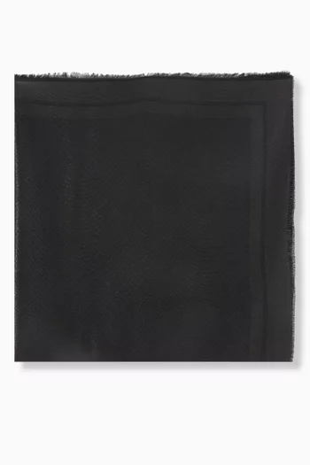 Logo Scarf in Viscose Blend