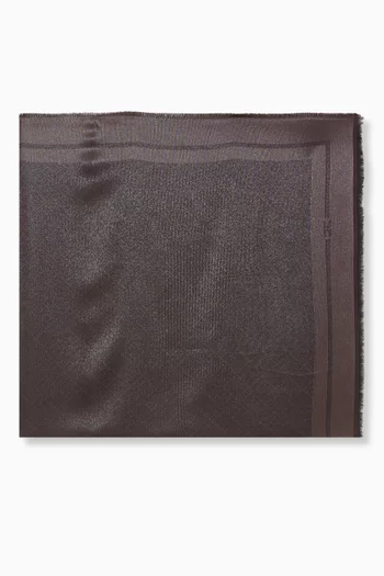 Logo Scarf in Viscose Blend